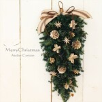 クリスマス スワッグ プリザーブド ヒムロスギ プラチナ Lサイズ 47センチ