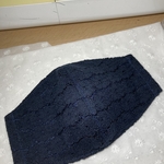 濃紺　レース　秋マスク