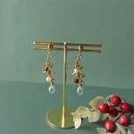 Snow garden 　ピアス（イヤリング）ゴールドリーフ