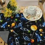 【再4】宇宙⭐️惑星⭐️❤️25×35 カッコーいい両面ランチョンマット男の子お名前タグサービス⭐️