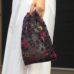 S[花柄シフォン]ミニレジバッグエコバッグ