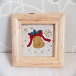 刺繍フレーム🎄クリスマスベル　オーナメント　壁飾り インテリア雑貨