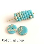 12×3mm 天然石 インペリアルジャスパー ディスク ビーズ 