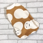 犬服☆服☆ハンドメイド★タンクトップ☆ゆきだるま☆茶色