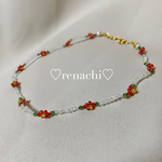 韓国アクセサリー　ビーズネックレス　ブレスレット　2way