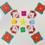 折り紙　サンタクロース　クリスマス　ハンドメイド　壁面飾り