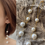 ワイヤーパール＊ロングピアス