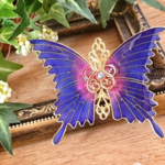 ブルーベルの蝶バレッタ（hair ornaments of Bluebell butterfly ）