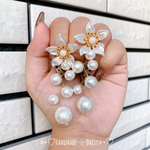 Flower✲コットンパール ゆらゆら ピアス