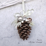 松ぼっくりのクリスマスオーナメント / 造花 大人のクリスマス