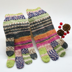 🧶ドイツ製 毛糸 opal sockenwolle レディースサイズ 手ぶくろ 🧤カラフル 手編み 