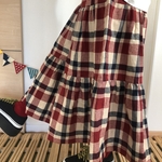 【定番】ギャザーたっぷりガウチョ☆秋冬チェック柄
