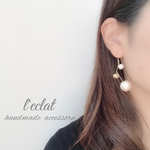 さくらんぼみたいな大振りコットンパールピアス