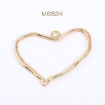送料無料  20個 フレームチャーム ハート 1カン 28×34mm ゴールド【20ヶ】 M6824