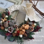 【送料半額＃おうちクリスマス☆キャンペーン】ウォームカラ―のクリスマスwreath