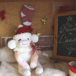 クリスマス☆ほほえみモンキーちゃん（白）