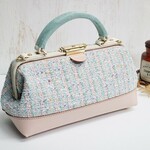 ✴︎30日まで限定‼︎SALE✴︎【ファブリック×レザー】ドクターバッグ ✦パステロ＋くすみピンク✦