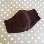 秋冬スエード調のちょっと大きめ立体マスク　