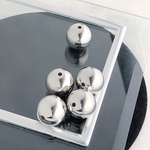 10pcs[18mm] CCBボール アクリルビーズ シルバー a262