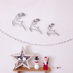 🎄クリスマス🎄トナカイのワイヤーウォールデコ　レタリング《虫ピン付き》