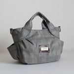 Sサイズ　グレンチェック柄プリント生地　シュシュバッグ♪　Fm2 Lab.