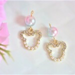 くまちゃんチャームピアス/イヤリング