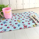 【再販】レトロ可愛い♡ハニーチューンのランチョンマット（ミントギンガムチェック）