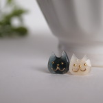 クロ＆シロネコのピアス☆