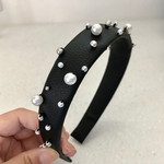 ざくざくパールのカチューシャ(ブラック)