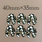 importアクリルレオパードチャーム　ベージュ　6個入り