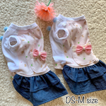 値下げ✨犬服！小型犬DS-Mサイズ  くまさんファンシーワンピース(胴長) 2,200円→2,000円