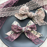 Liberty × lace ribbon