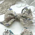 Liberty × lace ribbon