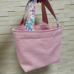 LIBERTY リバティ×帆布（ピンク） ちょっとお出かけ♪の小さめトートバッグ