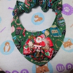 うさみみバンダナシュシュ(クリスマス緑)