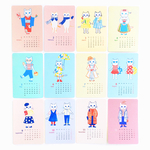 2021年カレンダー「ネコのワードローブ12ヶ月」