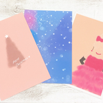 【6枚セット】ポストカード　クリスマス　かわいい　キレイ　葉書　はがき　雪　ツリー