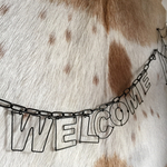 （只今送料無料中!!）　WELCOME　ワイヤーandチェーンのガーランド。