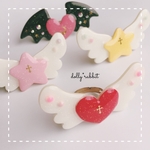 【outlet】ゆめかわ大きな羽リング