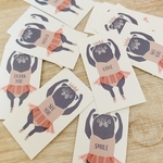 inubu バレエパグシール【黒】／30枚入