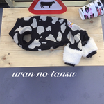 ダックス専用 牛柄ツナギ/黒牛