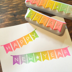 【HAPPY NEW YEAR×ガーランド】＊消しゴムはんこ＊スタンプ