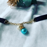 ◆授乳ストラップ  onlyone mixcolor&perl blue　◎送料無料◎GOLD　