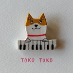 《再販》ピアノを弾く犬＊柴犬