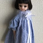 リカちゃん服(ブルーのワンピース)