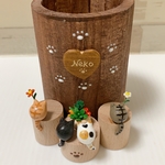 再販　足跡だらけの鉛筆立て