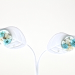 かすみ草イヤリング《light blue》
