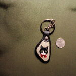 キィホルダー　白黒ハチワレ猫ちゃん