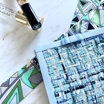 マスクケース ♡シャネル御用達　リントンツイード　青系　布マスク対応可能　サイズオーダー　アルコール除菌可能