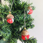 どんぐりのクリスマスオーナメント8個セット